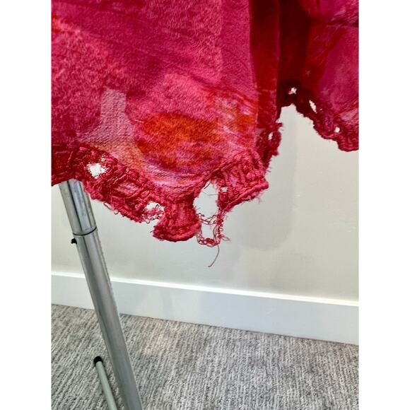 Revolve Hemant & Nandita Fusha Pink Indu Mini Dress, Floral NO Belt, Size XL - Picture 8 of 11